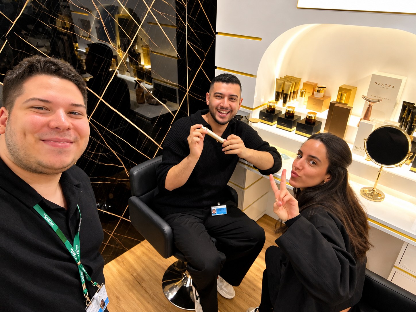 Boutique Vienna team during a personal skincare consultation